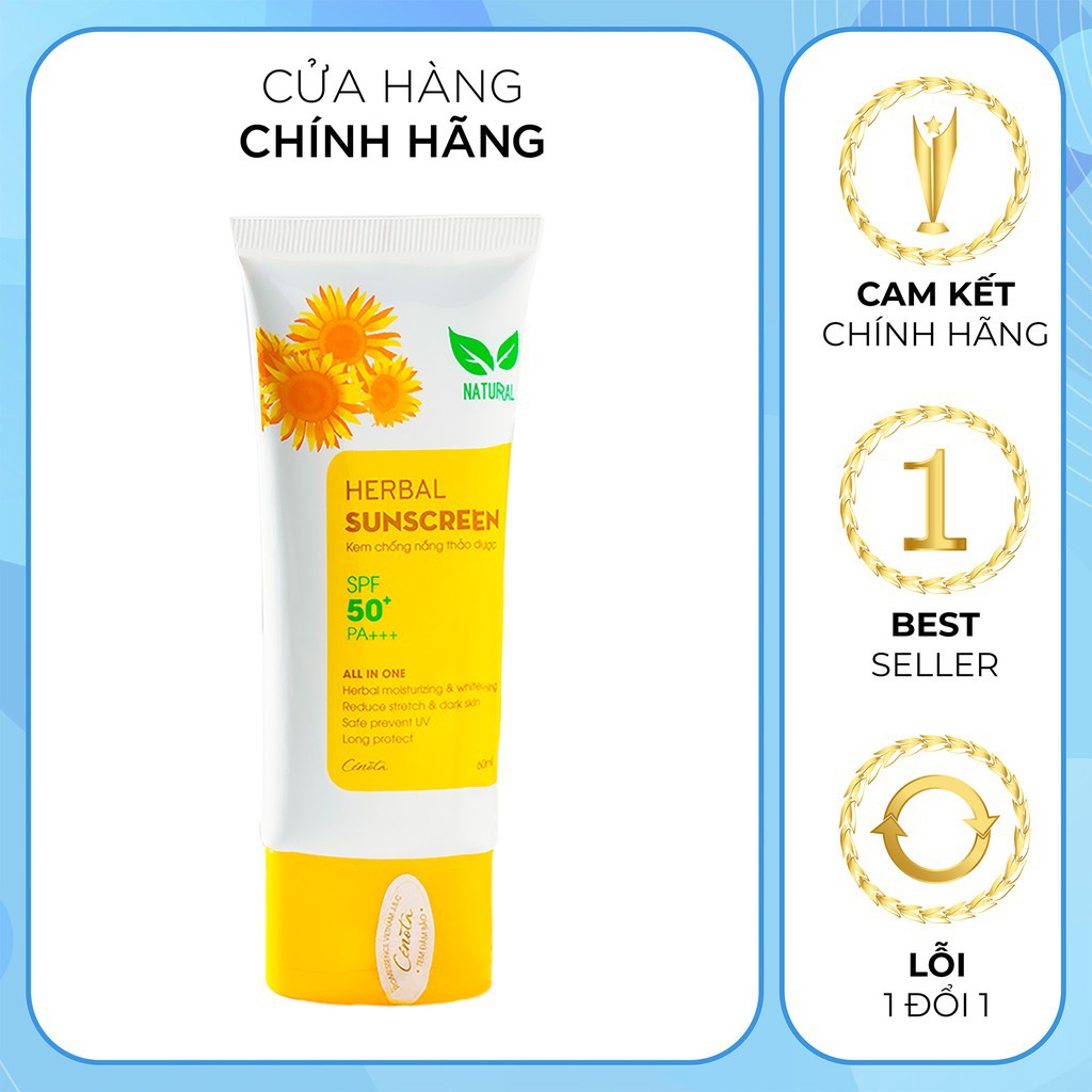 Kem chống nắng thảo dược Cénota, kem chống nắng Herbal Sunscreen - CN01 MINA STORE