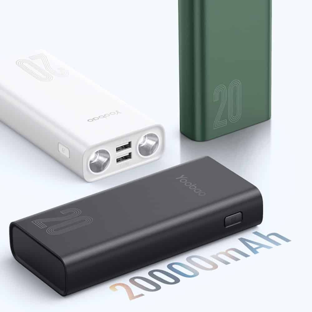 Pin Sạc Dự Phòng Yoobao L20 20000mAh - Tích hợp đèn pin siêu sáng, sạc đồng thời 2 thiết bị