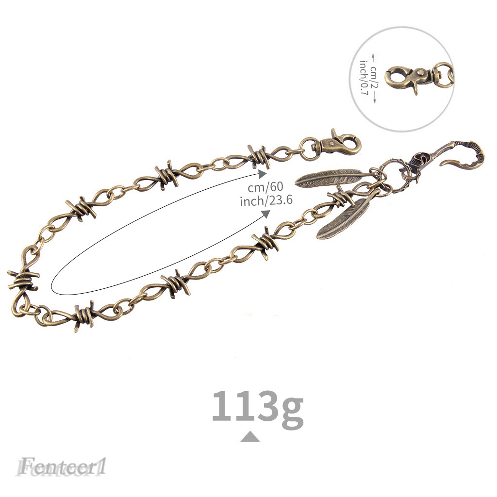 [FENTEER1] Retro Pants Trousers Jeans Wallet Chain Rock Hip Hop Waist Decoration Chain