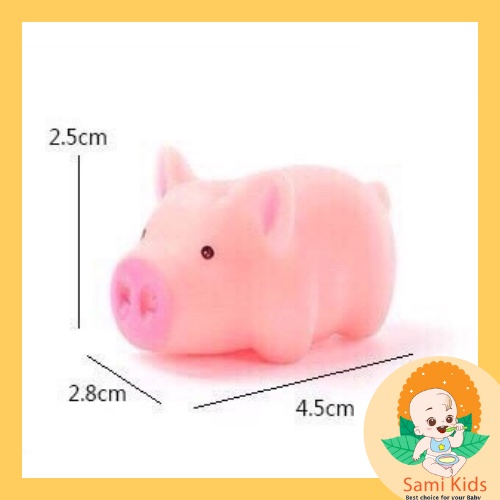 Đồ chơi trẻ em, đồ chơi hình lợn hồng kêu chip chip squishy mini cho bé trai bé gái SAMI KIDS