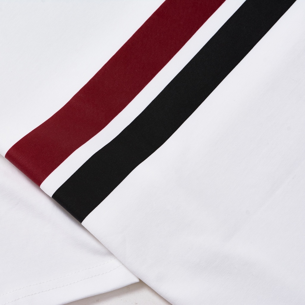 Áo thun nam cổ tròn 100% cotton Premium chính hãng PERFECTMEN sọc ngang đỏ đô, đen, trẻ trung, lịch lãm, vải xuất xịn | BigBuy360 - bigbuy360.vn