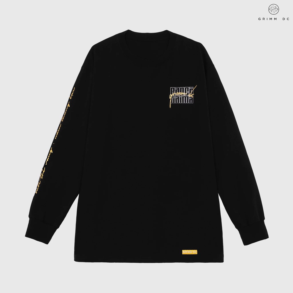 Grimm DC Áo tay dài Sống cho hết đời thanh xuân 2 phối màu đen và trắng