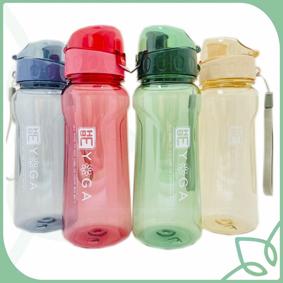 Bình Nước Nhựa Thể Thao Hebeyoga 630 ml Nắp Bật Cao Cấp