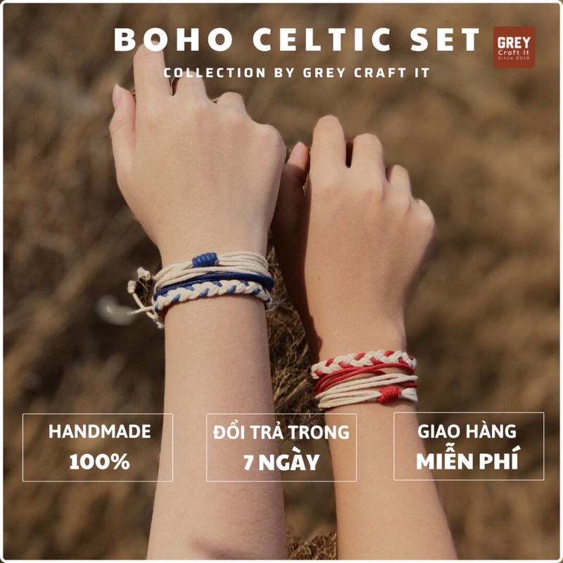 Vòng tay UNISEX Celtic Độc Lạ | Retro Vintage Boho Style Dễ Phối Set Cực Ngầu | Miễn phí ship sửa đổi trả & Order riêng