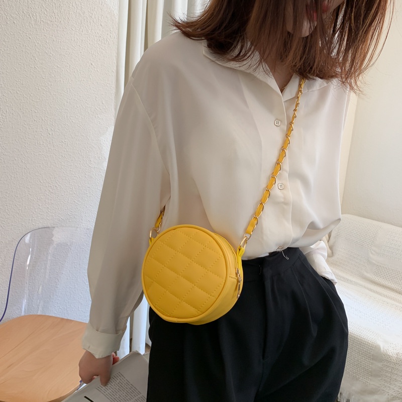 Túi Đeo Chéo Hình Tròn Nhỏ Đơn Giản Thời Trang Cho Nữ