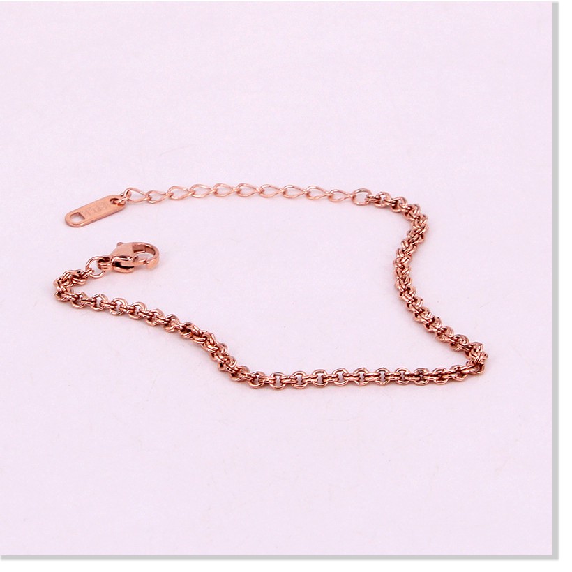 Vòng tay lắc tay nữ titan 2 xích lòng nhau H14-407 - CAM KẾT KHÔNG GỈ, KHÔNG BAY MÀU - BẢO HÀNH 12 THÁNG