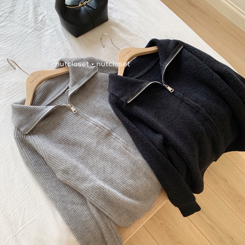 Áo len kéo khóa cổ cao _ A0312 | BigBuy360 - bigbuy360.vn