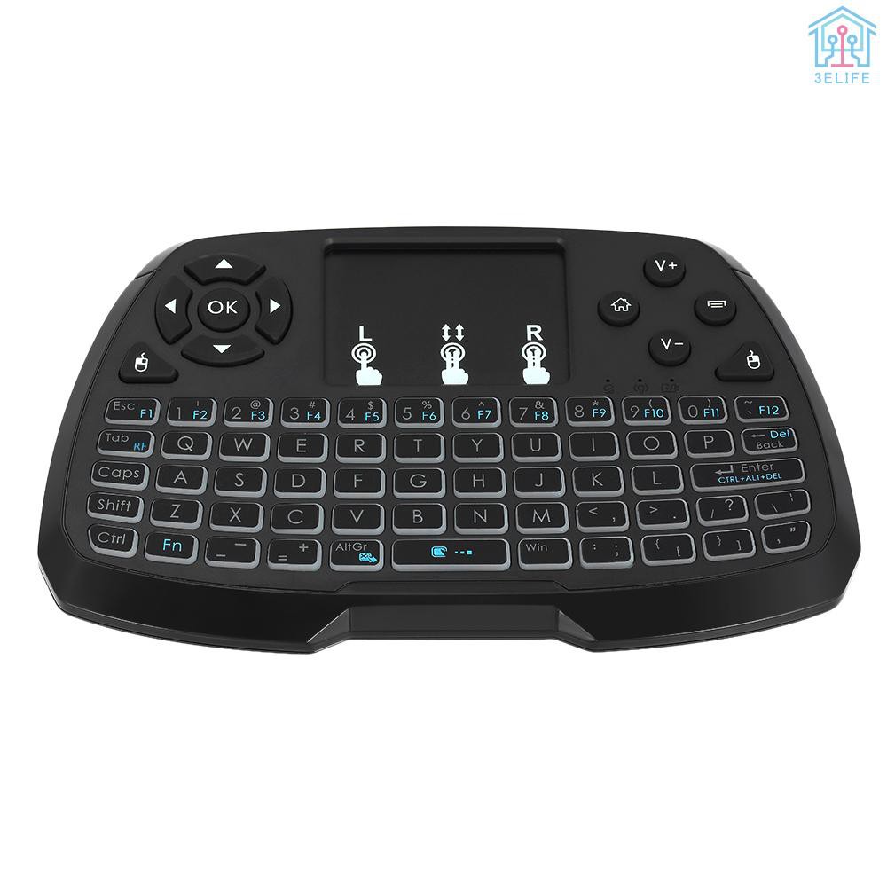 【E&V】Spanish Version 2.4GHz Wireless Keyboard Touchpad Mouse Handheld Remote Control for TV BOX Smart TV PC Notebook