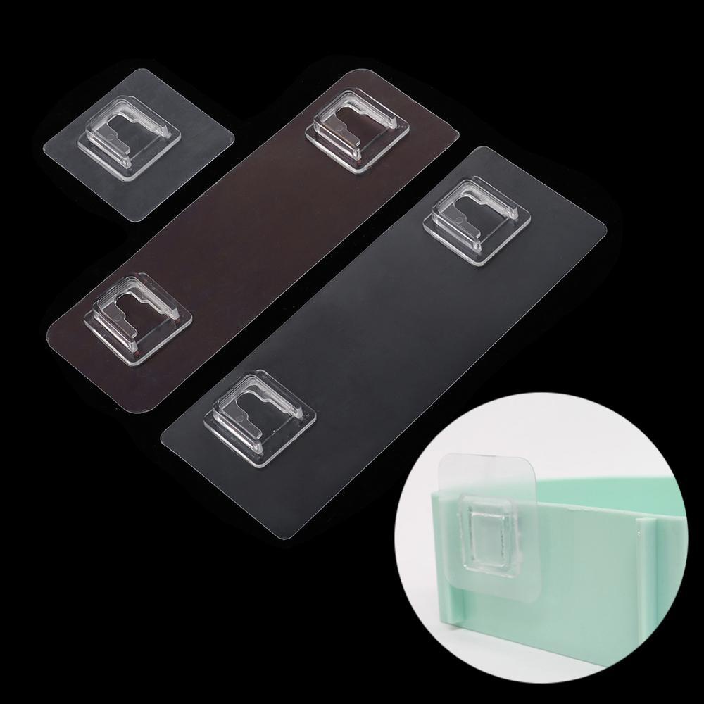 Set 2 / 5 Móc Treo Đồ Dán Tường Trong Suốt Chống Nước Tiện Dụng