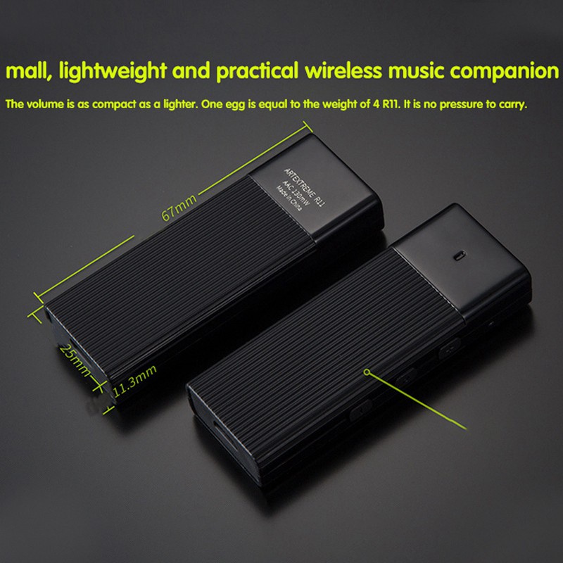 R12 Headphone Amplifier Bluetooth 5.0 CSR DAC Amp USB Sound Card High Power for Phones MP4 Computers Game Consoles Audio