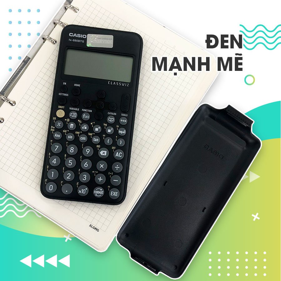 Máy tính cầm tay Casio Fx-880BTG - Thế hệ mới nhất - Dành cho học sinh Cấp 2,Cấp 3 - Được mang vào phòng thi
