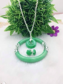 COMBO CẨM THẠCH XANH BỌC BẠC