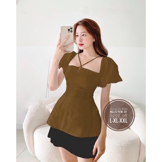 N.T BIGSIZE set tay phồng chéo cổ