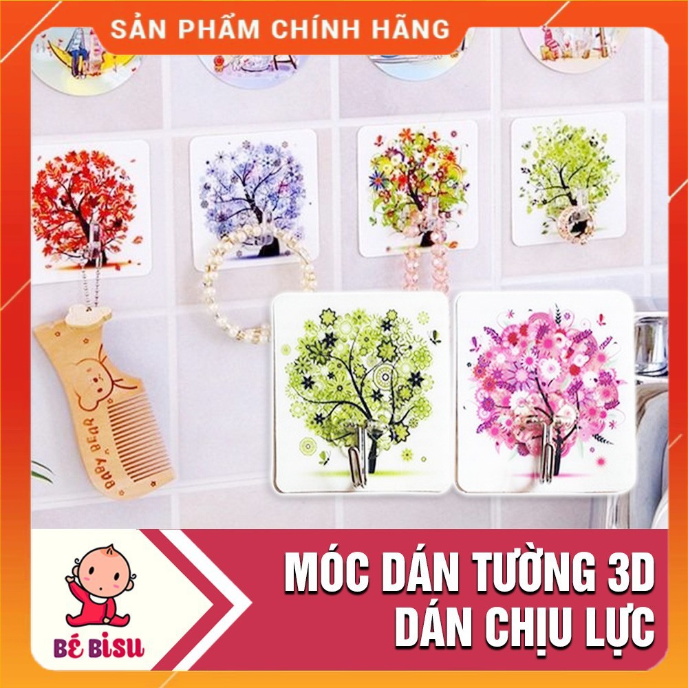 Móc Dán Tường Họa Tiết 3D ( Loại To ) 7.5*8.5cm ( bộ 10 móc )