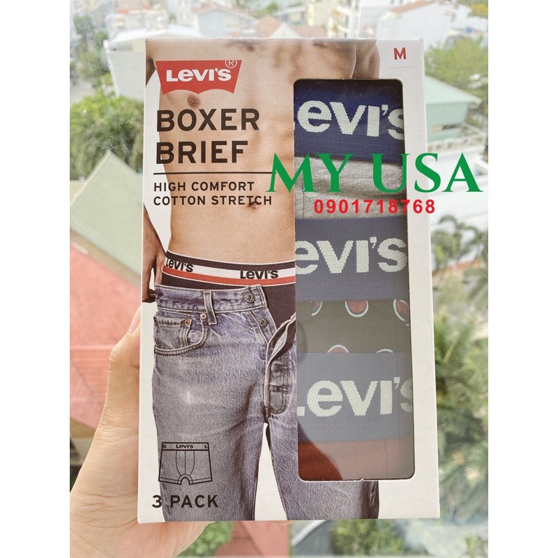 Quần lót nam ❤️ Quần lót Levi’s Boxer Brief Cotton Stretch từ Mỹ