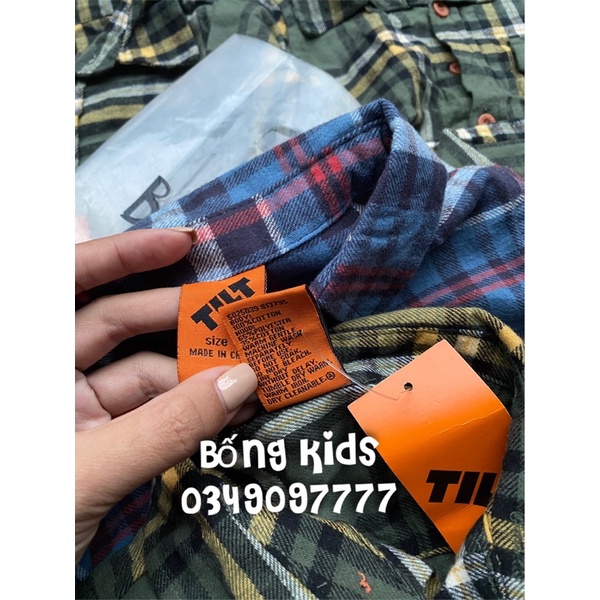 Áo Sơ Mi Dạ Bé Trai Kẻ TILT