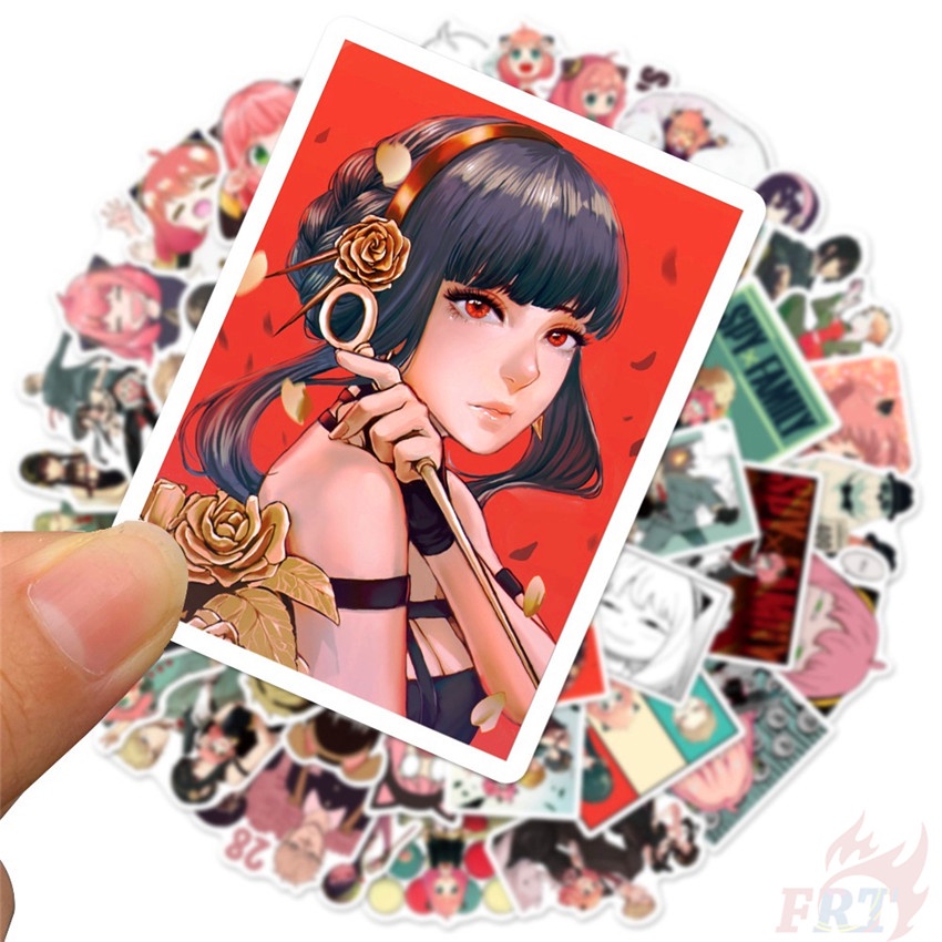 Set 100 miếng dán trang trí họa tiết anime SPY×FAMILY sống động chống thấm nước