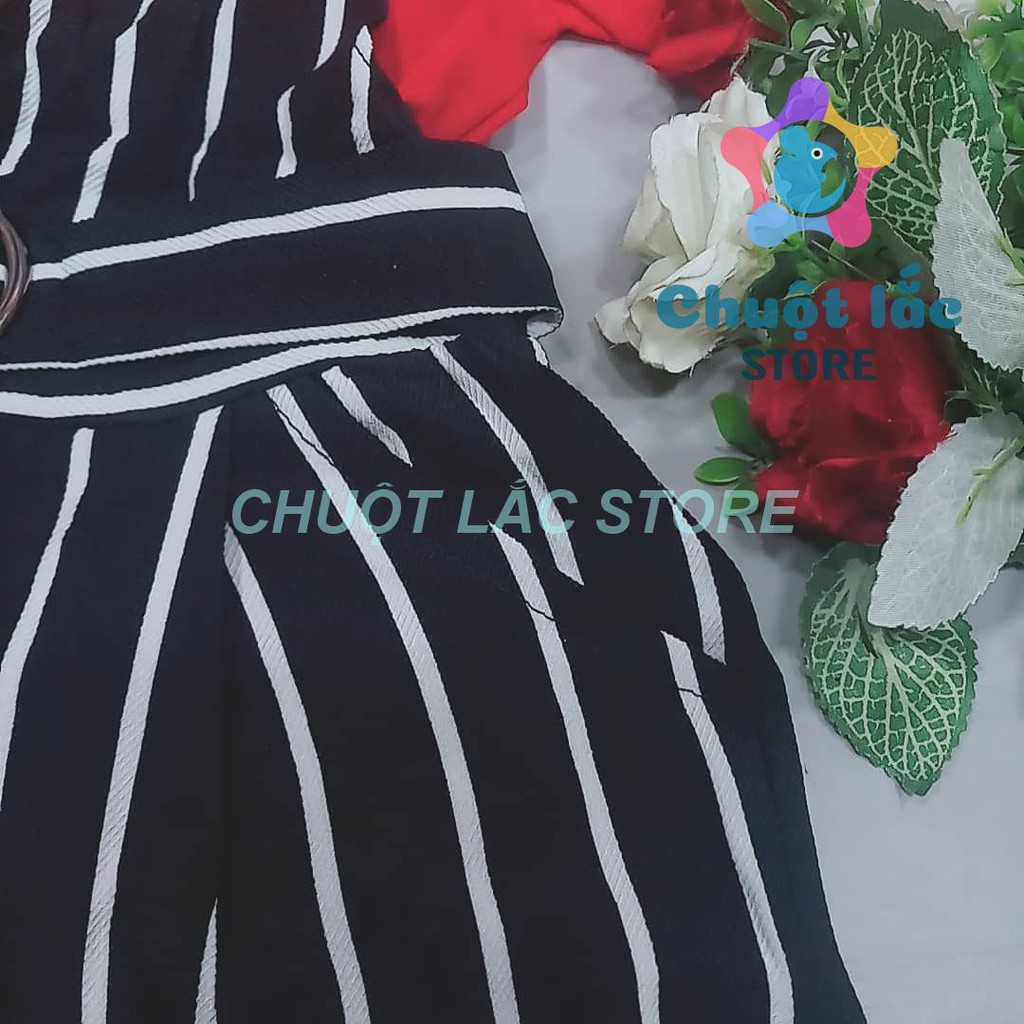 Sét Bộ Quần Áo Bé Gái Chuột Lắc Store Gồm Áo Thun Cotton Và Quần Yếm Ống Rộng Cho Bé Từ 8Kg Đến 18Kg