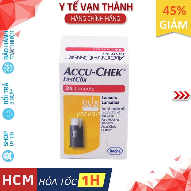 ✅ [Chính Hãng] Kim Thử Đường Huyết: Accu-chek Fastclix (24 Kim) -VT0484