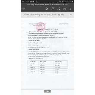 HISU GOLD chứa Yến sào, DHA, Thymomodulin,...giúp ăn ngon ngủ sâu, tăng sức đề kháng