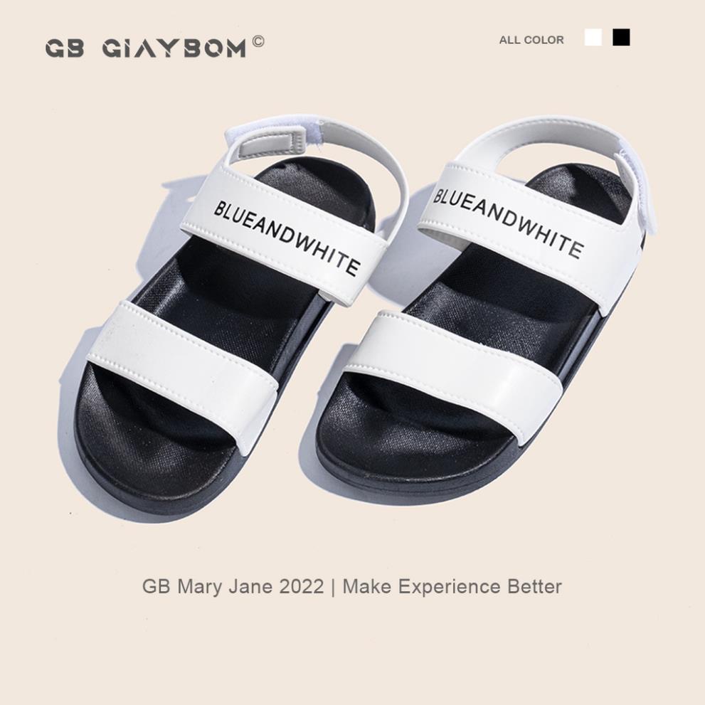 ♨️ Giày Sandal nữ giayBOM quai ngang khóa dán đế cao 3 cm S01 *