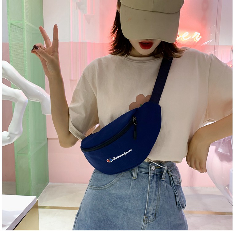 SẴN - Túi Bao Tử Champion Dành Cho Nam/Nữ - 3 Màu Đen/ Trắng/ Xanh