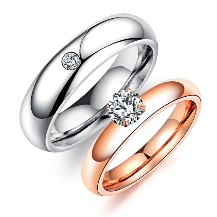 Bộ 2 Chiếc Nhẫn Titan Cao Cấp TT 1293
