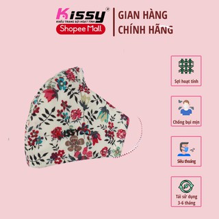 Khẩu Trang Vải 3 Lớp Kissy Phòng Dịch Hiệu Quả Bền Đẹp, Thời Trang, Tái Sử Dụng, Size M