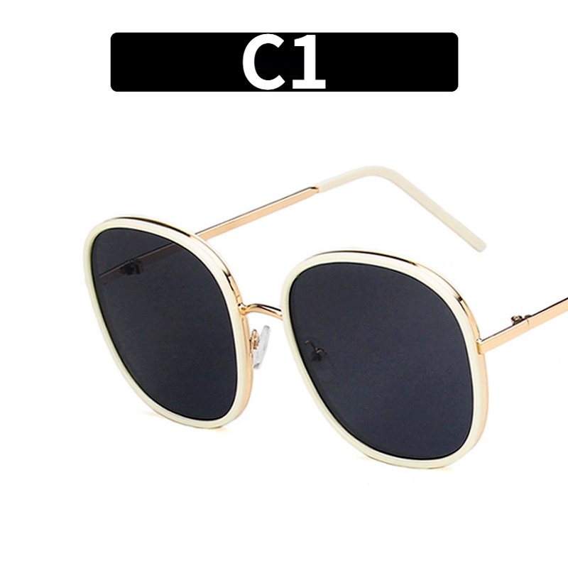 Kính mát gọng tròn chống tia UV thời trang cho nữ