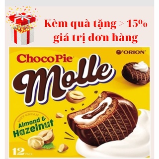 Bánh Chocopie Orion, Chocopie Molle Kem Mềm Hạnh Nhân (kèm quà tặng > 15% đơn hàng).