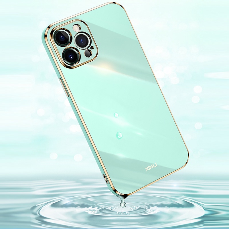 Ốp Điện Thoại TPU Silicon Mềm Mạ Điện Bảo Vệ Máy Ảnh Cho iPhone 12 Pro MAX