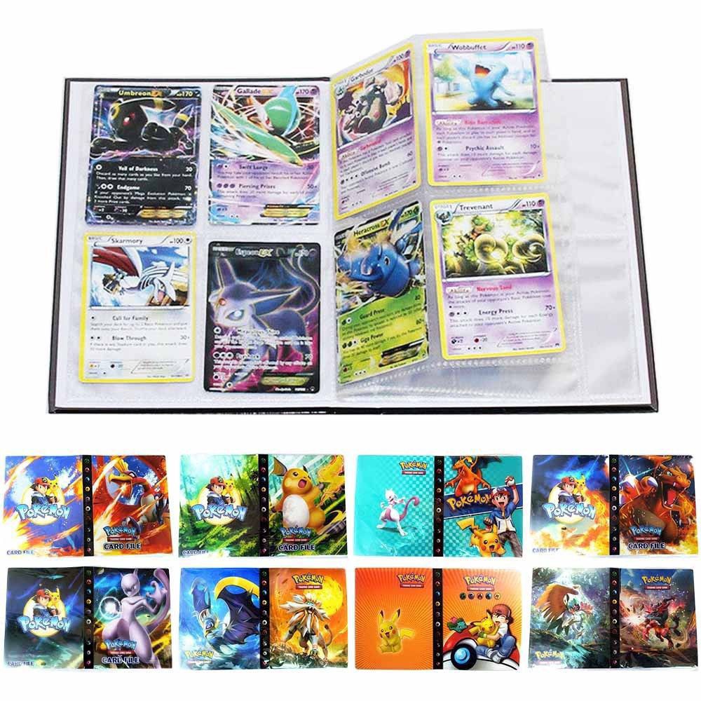 Sổ sưu tập 240 tấm thẻ bài Pokemon hai mặt bằng PVC tùy chọn họa tiết