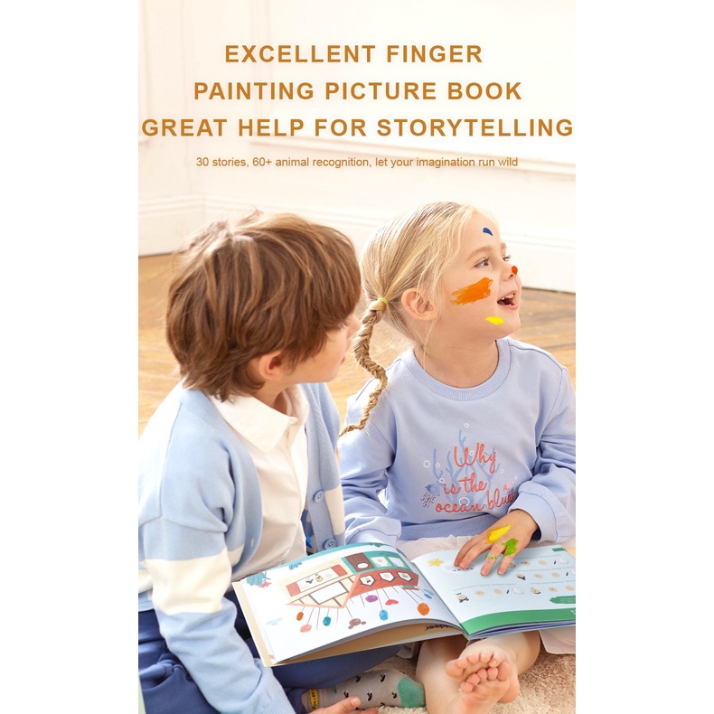 Bộ màu vẽ bằng tay Finger Paint Mideer