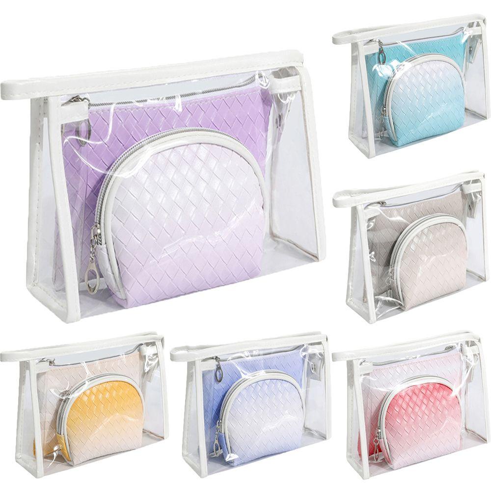 Set 3 Túi Nhựa PVC Trong Suốt Đựng Mỹ Phẩm 3 Trong 1 MIHAN1