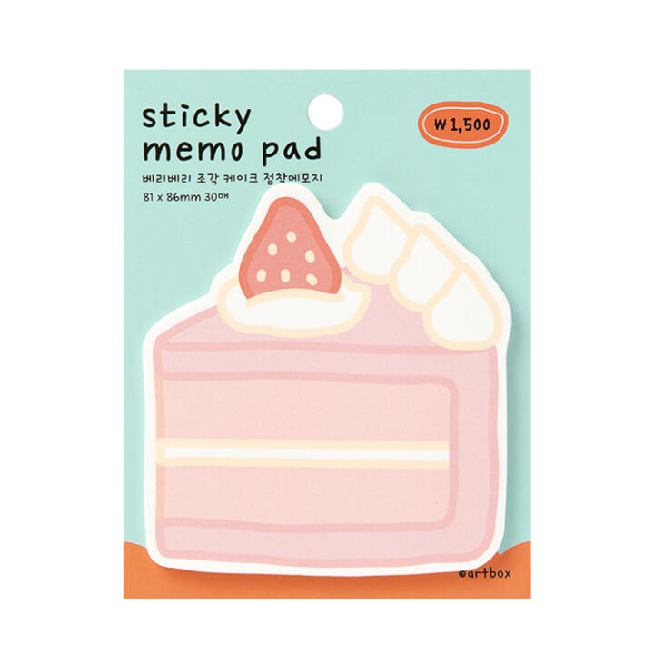 Giấy Dán Ghi Chú ARTBOX Hàn Quốc Hình Bánh Kem Dâu Cute