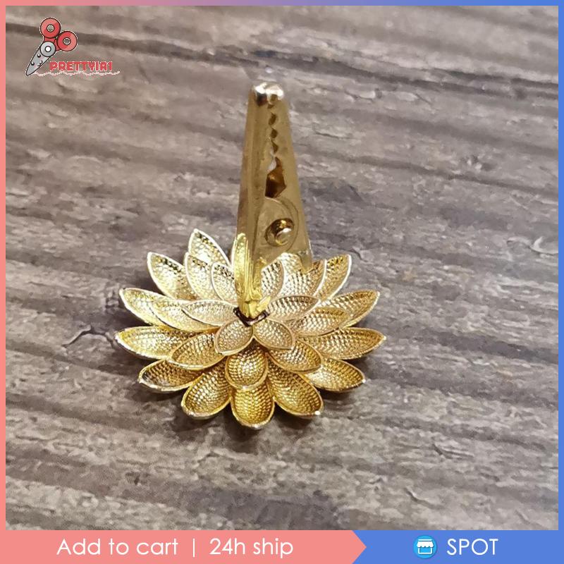 [Prettyia1] Kẹp Đốt Trầm Hương Màu Vàng Đồng Trang Trí Bàn Ngồi Thiền