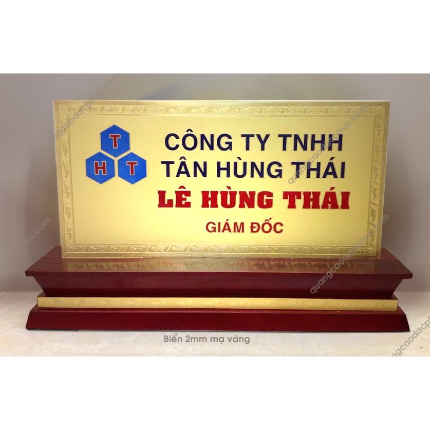 Biển Chức Danh Mạ Vàng