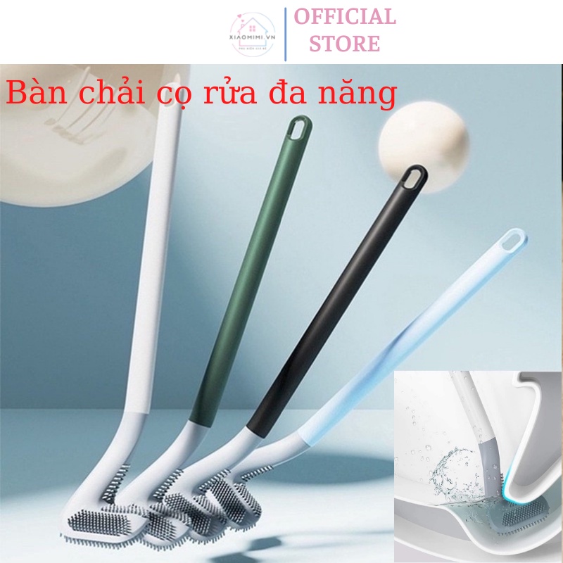 Dụng cụ cọ rửa nhà tắm nhà vệ sinh chà Toilet bằng Silicon thiết kế đường cong ưu việt Xiaomimi 8177962072