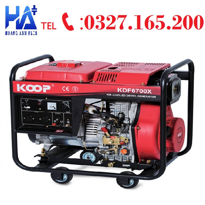 [GÍA TỐT] Máy Phát Điện Chạy Dầu 5Kw Koop KDF6700X-Chính Hãng-Bảo Hành 12 Tháng- Tặng Nhớt