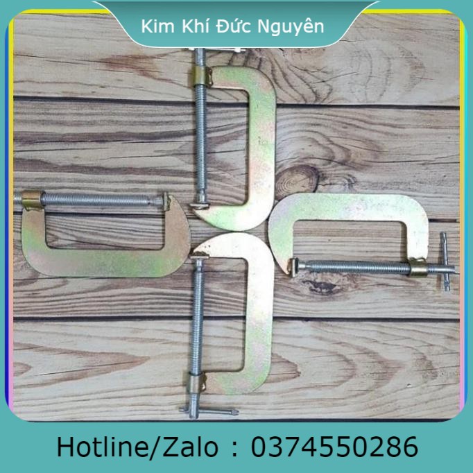 COMBO 4 CẢO VAM CHỮ C 5 INCH KẸP MAX 130MM KIM KHÍ ĐỨC NGUYÊN