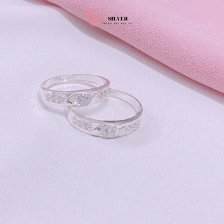 Nhẫn đôi bạc CHY SILVER đính đá nhẹ nhàng bạc ta