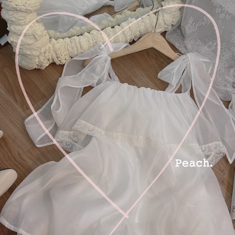 Set trễ vai nơ bên