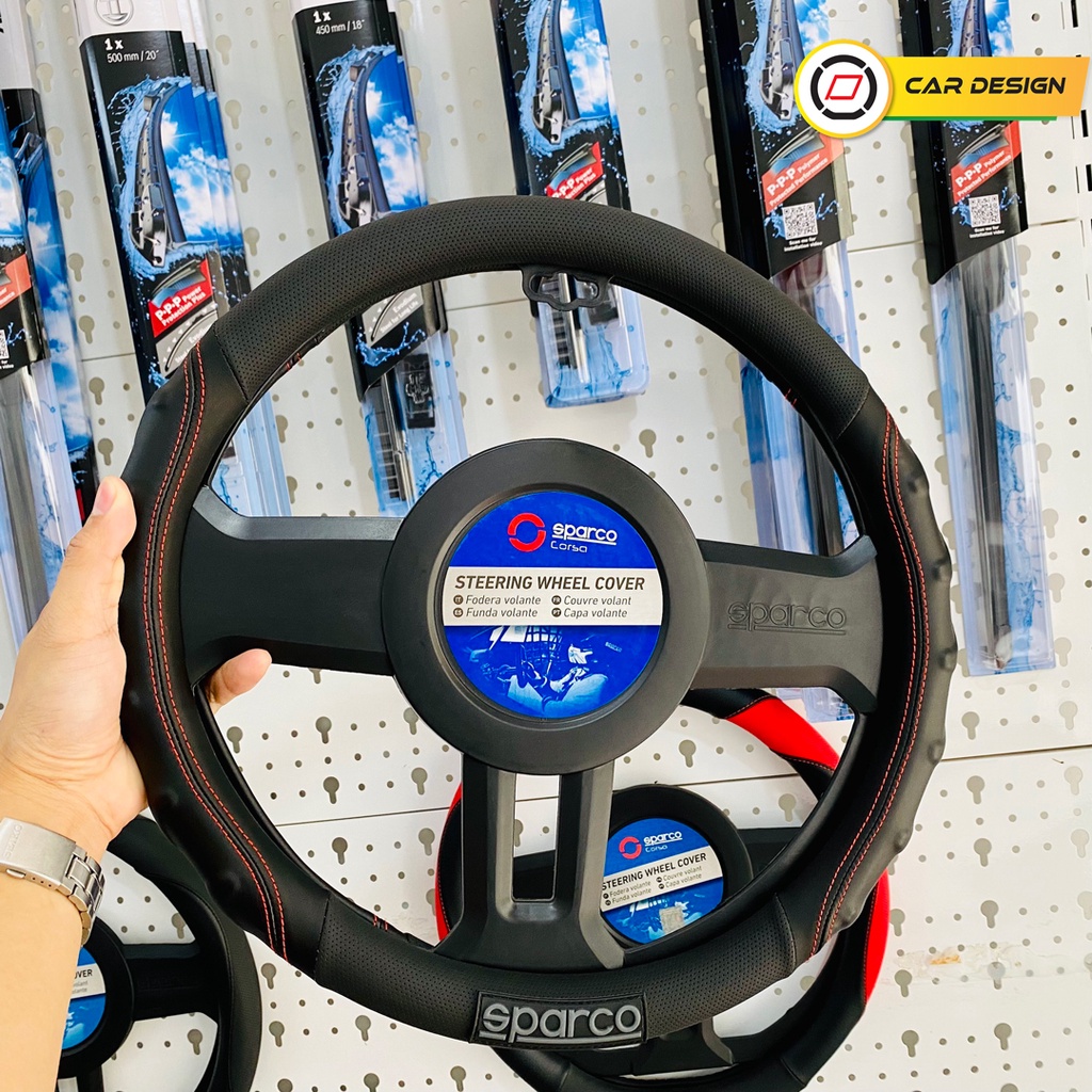 Bọc Vô Lăng Sparco SPS102 - Hàng Chính Hãng Da Mềm Thiết Kế Mỏng Vừa Có Gân Cầm Chắc Tay