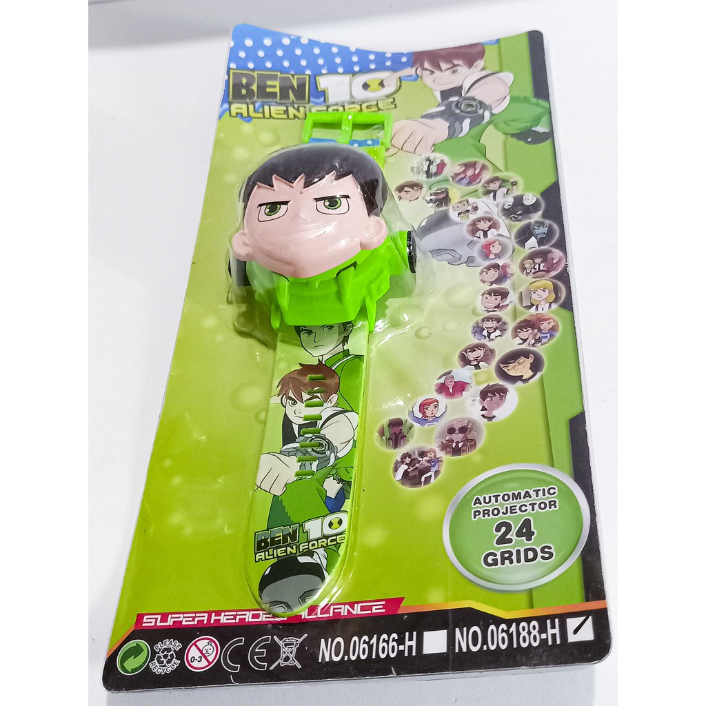 [4 LOẠI BEN 10] Đồ chơi đồng hồ ben 10 chiếu 24 hình khác nhau, đồ chơi đồng hồ đeo tay chiếu hình Ben Ten