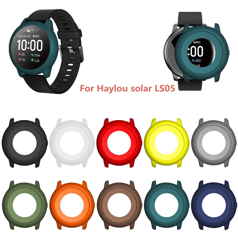 Ốp silicone linh hoạt bảo vệ toàn diện màn hình chống trầy xước cho đồng hồ Haylou Solar Smart Watch