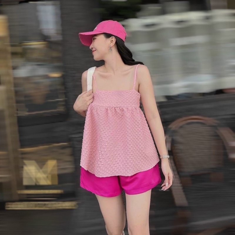 Set áo 2 dây babydoll chất mát 4 màu