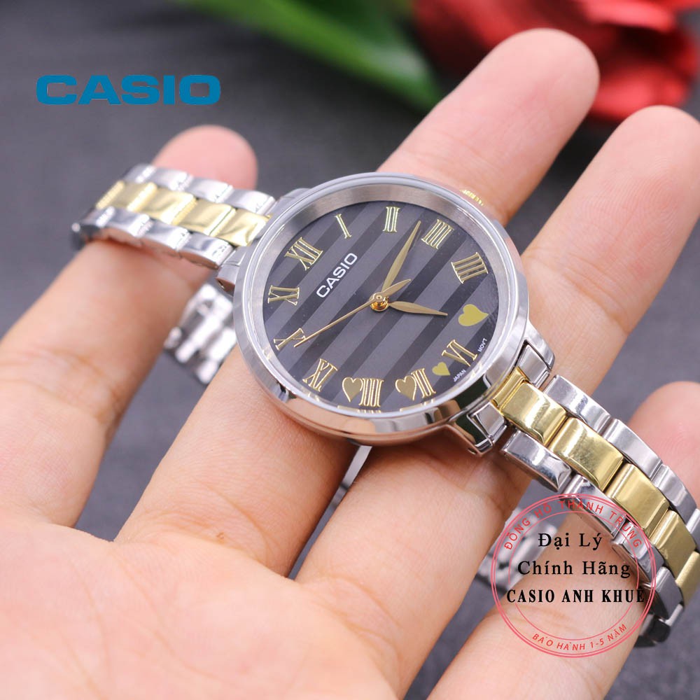 Đồng hồ nữ Casio LTP-E160SG-1AV dây kim loại mạ vàng