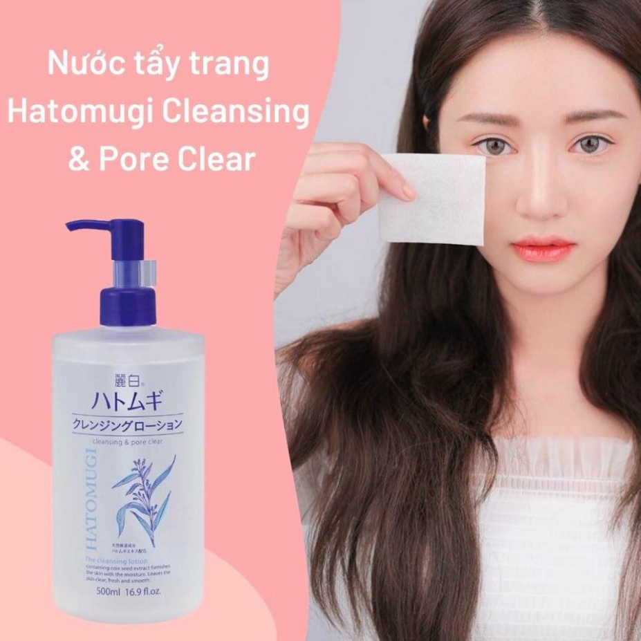 [FREE SHIP] Nước Tẩy Trang Sạch Sâu Lỗ Chân Lông, Dưỡng Ẩm Và Làm Sáng Da Hatomugi Nhật Bản 500ml NĐC | BigBuy360 - bigbuy360.vn