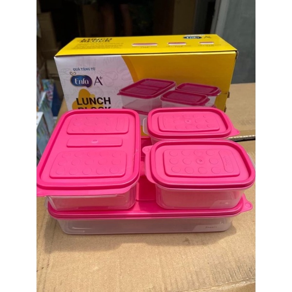 Bộ 4 hộp nhựa hkm Enfa