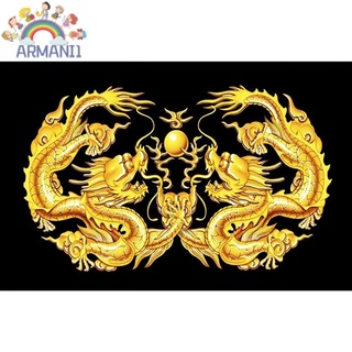 Armani tranh thêu chữ thập đính đá kim cương 5d diy hình vẽ 2 con rồng